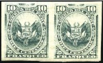 Stamp of Peru » Collections and Large Lots 1874-99 Issues, fat stockbook neatly laid out stam