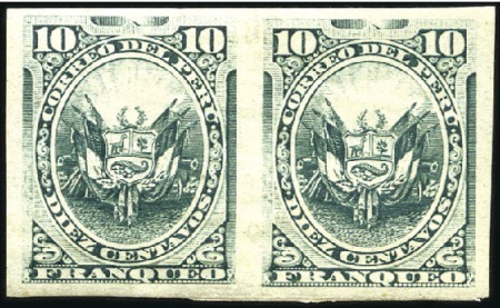 Stamp of Peru » Collections and Large Lots 1874-99 Issues, fat stockbook neatly laid out stam