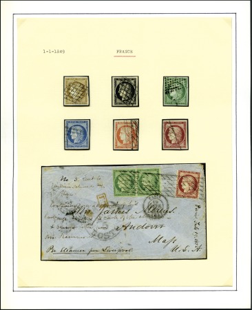 Stamp of France » Collections 1849 Bel ensemble de classiques de la première émi