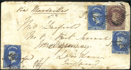 Stamp of Ceylon 1801-1994 Cover collection, from pre-stamp, three 