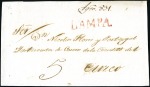 Stamp of Peru » Collections and Large Lots 1820s-1850s PRE-ADHESIVE COVERS, deluxe stockbook 