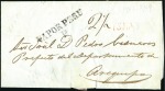 Stamp of Peru » Collections and Large Lots 1820s-1850s PRE-ADHESIVE COVERS, deluxe stockbook 