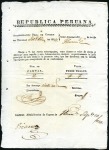 Stamp of Peru » Pre-Adhesive Period 1771-1857, Postal Receipts & Documents, about 100 