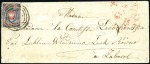 Stamp of Poland » Poland 1860 Kingdom of Poland 1860 10k IMPERFORATE tied to small envelope by 4-r