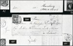 Stamp of Poland » Poland 1860 Kingdom of Poland 1860 10k IMPERFORATE tied to small envelope by 4-r