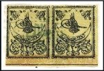 Stamp of Turkey » Tughra Issue » 1863-65 3rd Printing: Thick Paper 20pa black on yellow, attractive selection on albu