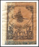 Stamp of Turkey » Tughra Issue » 1863-65 2nd Printing: Tax, Thin Paper 2pi black on red-brown, attractive selection of un