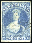 Stamp of New Zealand 1855 Chalon Head, wmk Large Star, 1d dull carmine,