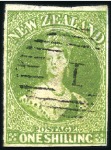 Stamp of New Zealand 1855 Chalon Head, wmk Large Star, 1d dull carmine,