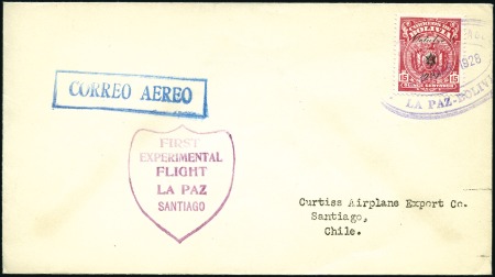 Stamp of Bolivia AIRMAIL COVERS, 1928-41, outstanding accumulation 