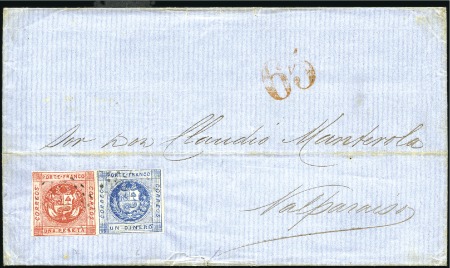 Stamp of Peru » Collections and Large Lots 1835-1877, Peru Cross-Border Mail, wide variety am
