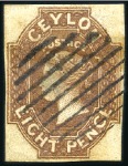 Stamp of Ceylon 1857-64 Mint & used accumulation of the imperf. is
