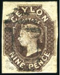 Stamp of Ceylon 1857-64 Mint & used accumulation of the imperf. is