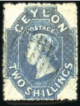 Stamp of Ceylon 1861-1900 Mint & used accumulation of the QV perf.