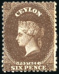 Stamp of Ceylon 1861-1900 Mint & used accumulation of the QV perf.