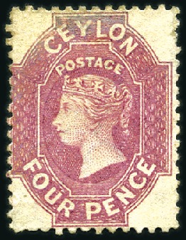 Stamp of Ceylon 1861-1900 Mint & used accumulation of the QV perf.