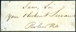 Stamp of Great Britain » 1840 1d Black and 1d Red plates 1a to 11 ROWLAND HILL: Fragment SIGNED by Rowland Hill, mou