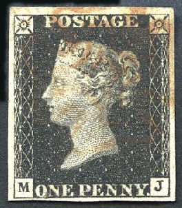 Stamp of Great Britain » 1840 1d Black and 1d Red plates 1a to 11 Plate 8 MJ with good to very good margins, light r