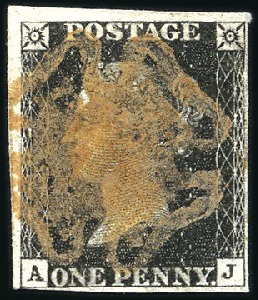Stamp of Great Britain » 1840 1d Black and 1d Red plates 1a to 11 Group of Penny Blacks, incl. 14 singles (1 on piec