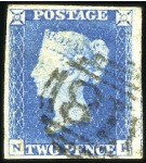 Stamp of Great Britain » 1840 2d Blue (ordered by plate number) Group of 2d blues, incl. unused example (repaired)