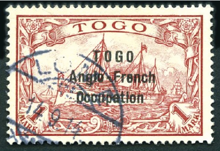 Stamp of Germany » German Colonies » Togo » Togo British Occupation 1914 German Colonial Issue 1m carmine, from the na