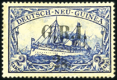 Stamp of Germany » German Colonies » New Guinea » British Occupation 1914 German Colonial Issue 2s on 2m blue, from the