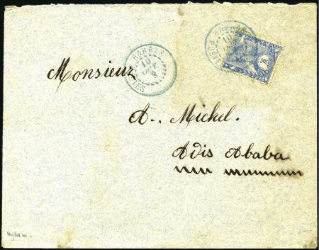 Stamp of Ethiopia 1908 (10 Oct.) Envelope addressed to J.A.Michel fr