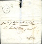 Stamp of Peru » Pre-Adhesive Period 1831-85, Stampless covers TO PERU, album of 30 ite