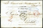 Stamp of Peru » Pre-Adhesive Period 1831-85, Stampless covers TO PERU, album of 30 ite