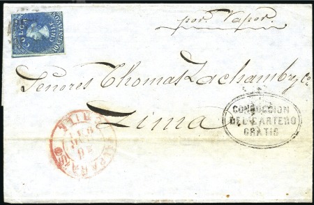 Stamp of Chile 1831-85, Album of about 25 covers (one front) with