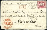 Stamp of Peru » French Post Office 1858-75, Inbound covers (9) with French frankings 