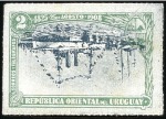 Stamp of Uruguay 1908 Cruiser "Montevideo," set of three with INVER