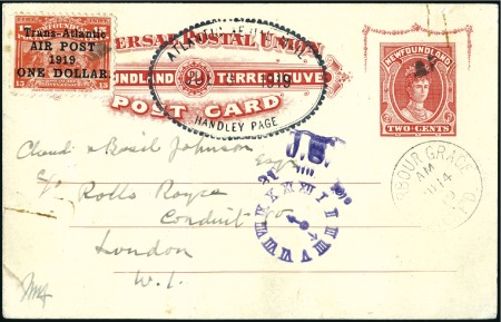 Stamp of Canada » Newfoundland 1919 (Jul 4) Kerr & Brackley flight 

1919 (Jul 