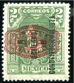 Stamp of Mexico 1916 60c "Barril" surcharge on 2c with "Gobierno /
