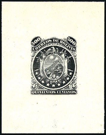 Stamp of Bolivia 1867 500c "Nine Stars" issue, one of the scarcest 