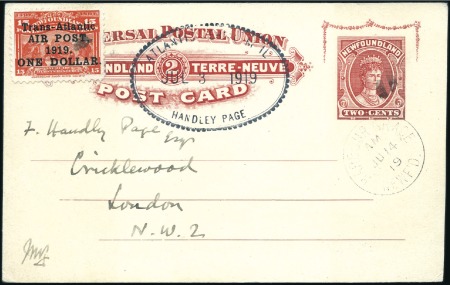 Stamp of Canada » Newfoundland 1919 (Jul 4) Kerr & Brackley flight 

1919 (Jul 