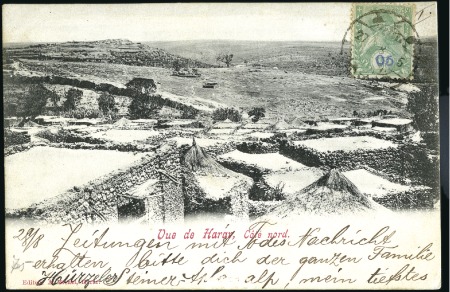 Stamp of Ethiopia 1905 (27 Aug.) Picture postcard from Harar to Swit