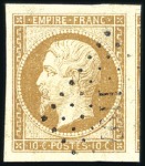 Stamp of France 1853-60 Empire non dentelé, sélection de timbres a