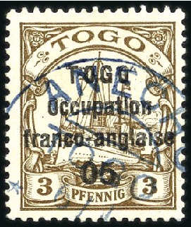 Stamp of Germany » German Colonies » Togo » Togo French Occupation 1914 German Colonial Issue 05 on 3pfg brown, used 