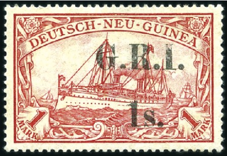 Stamp of Germany » German Colonies » New Guinea » British Occupation 1914 German Colonial Issue 1s on 1m carmine, from 