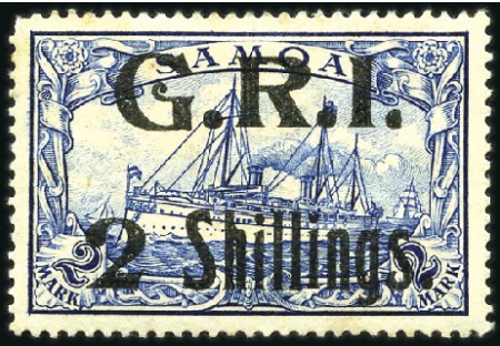 Stamp of Germany » German Colonies » Samoa » German Colonies Samoa British Occupation 1914 German Colonial Issue 2s on 2m blue, mint, to