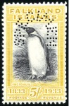 Stamp of Falkland Islands 1933 Centenary set of 12 with SPECIMEN puncture, m
