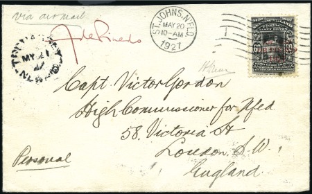 Stamp of Canada » Newfoundland 1927 (May) The Pinedo & Prete Flight

1927 (May 