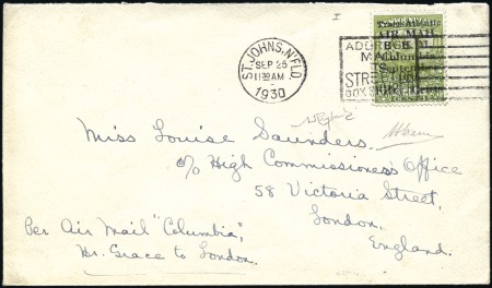 Stamp of Canada » Newfoundland 1930 (October) Boyd & Connor flight

1930 (Sep 2