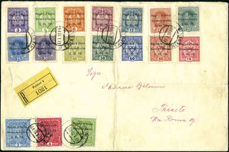 Stamp of Italy » Italy Military Government Venezia-Giulia 1918 VENEZIA GIULIA: complete set 3H to 4k tied to