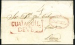 Stamp of Ecuador » Collections and Large Lots 1825-1880, Deluxe stockbook with about 31 covers, 