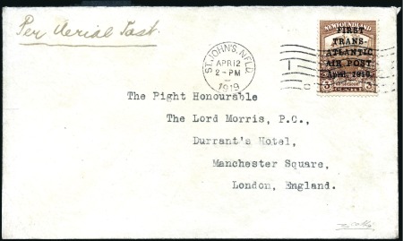 Stamp of Canada » Newfoundland 1919 (May 18) The Hawker & Grieve Flight

1919 (