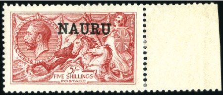 Stamp of Nauru 1916-23 Waterlow 5s Rose-Carmine, mint lh (right m