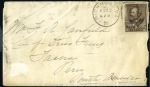 Stamp of Peru » Peru-Chile War 1879-1882 1886 Cover from USA with 5c Garfield franking, sen