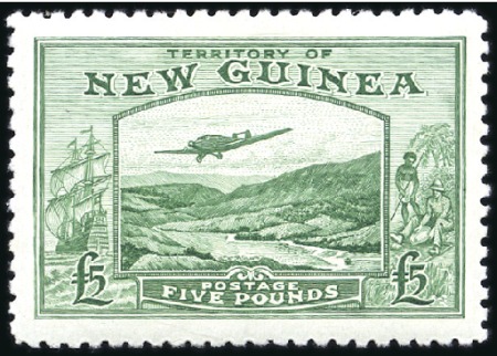 Stamp of New Guinea 1935 £5 Emerald-Green, mint lh, very fine (SG £700